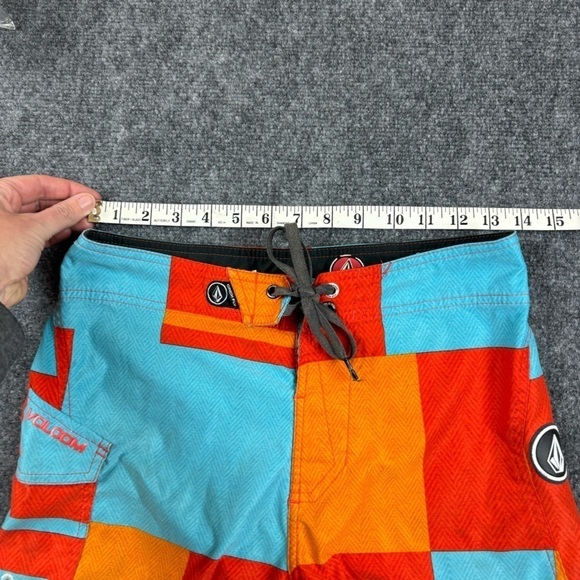 VOLCOM Men’s Hybrid Swim Shorts Trunks Color Block Orange/Blue size: 30 - Picture 6 of 8